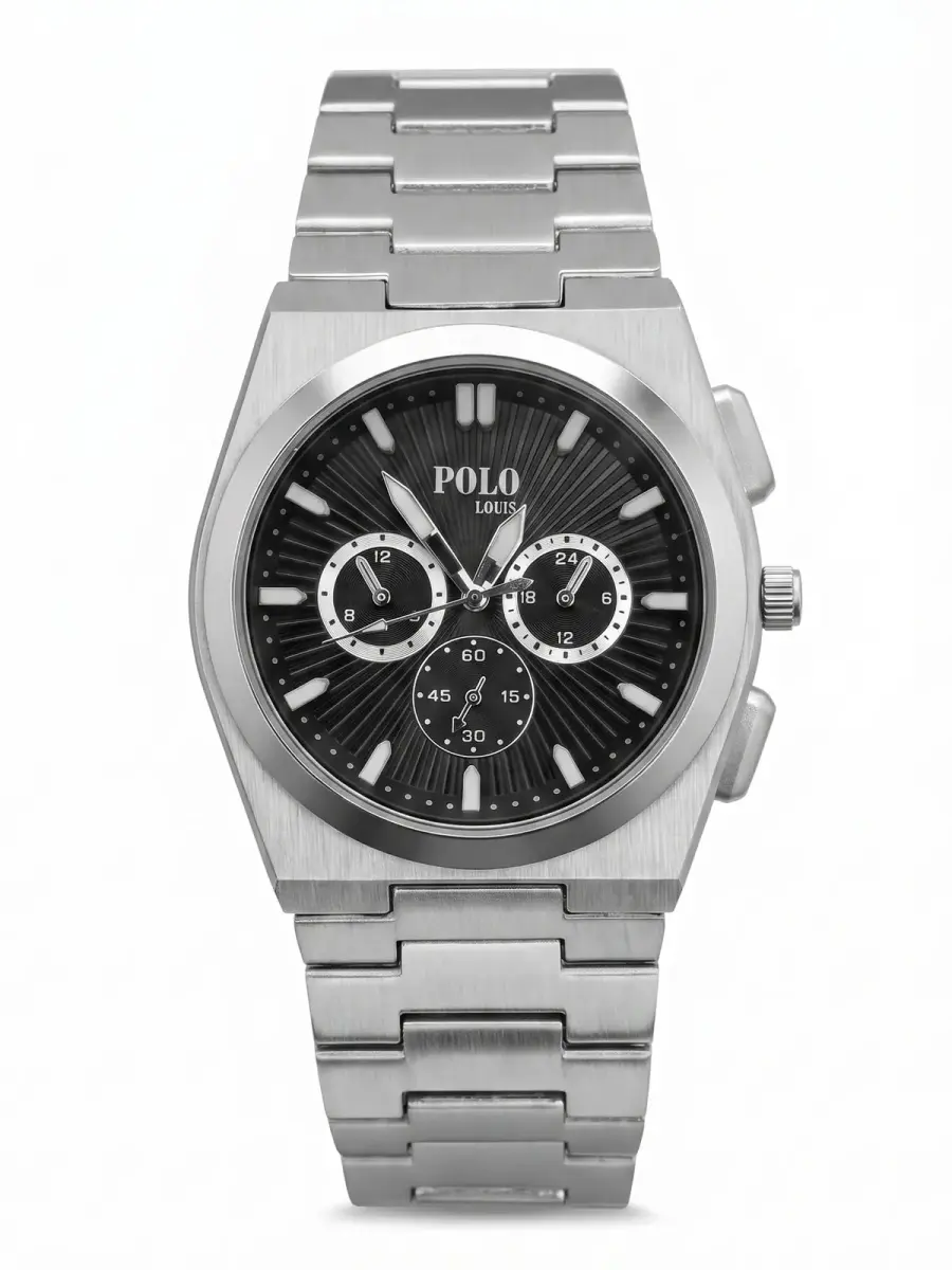 Polo Louis Lüks Tasarım Metal Kordonlu Erkek Kol Saati