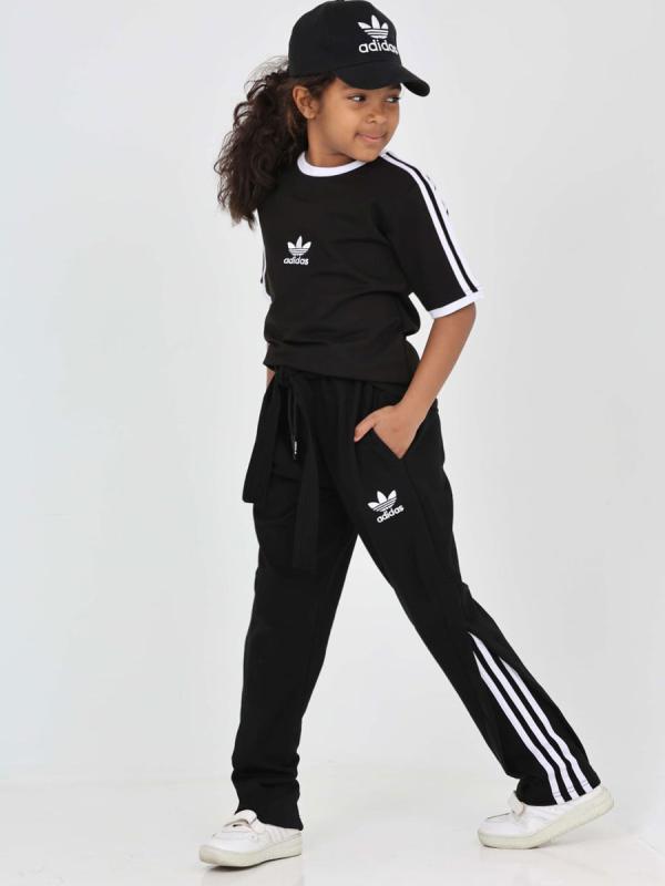 Girls' Short Sleeve Adidas Tracksuit